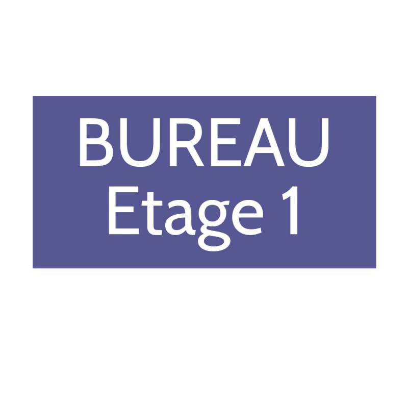 Plaque de porte gravée sur 1 à 2 lignes couleur violette lettres blanches - Format rectangle 125 x 250 mm Plaque de porte gravée sur 1 à 2 lignes couleur violette lettres blanches - Format rectangle 125 x 250 mm