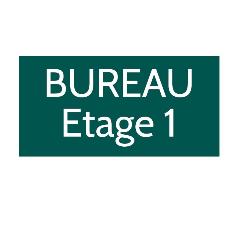 Plaque de porte gravée sur 1 à 2 lignes couleur vert foncé lettres blanches - Format rectangle 125 x 250 mm Plaque de porte gravée sur 1 à 2 lignes couleur vert foncé lettres blanches - Format rectangle 125 x 250 mm