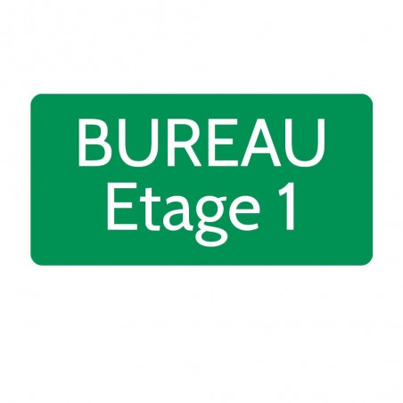 Plaque de porte gravée sur 1 à 2 lignes vert clair lettres blanches - Rectangle angles arrondis 125 x 250 mm