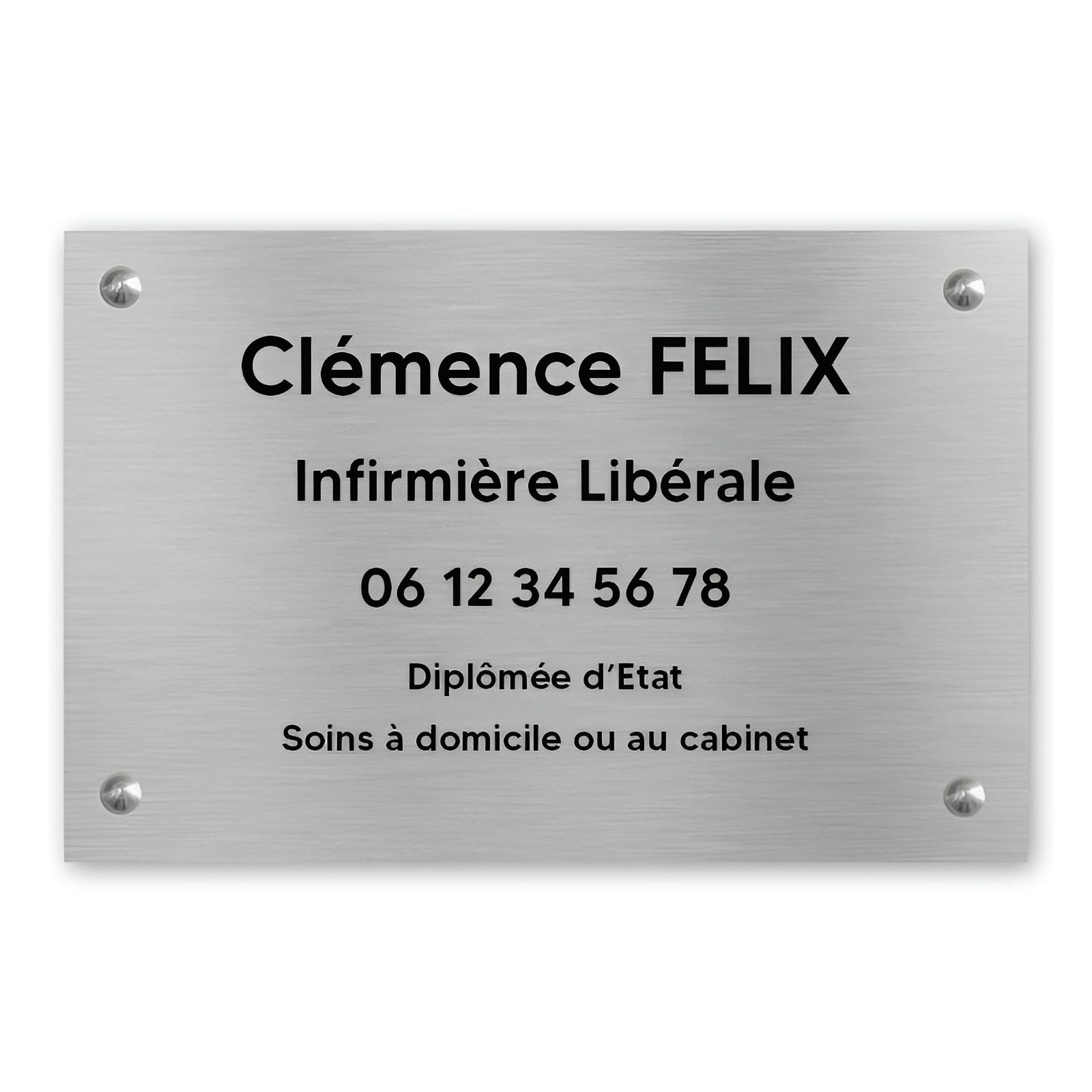 Plaque Professionnelle PVC Personnalisable - 30x20 Cm, Noir Lettres Or, Adhésif 3M, Pour Notaire, Cabinet