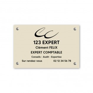 Plaque professionnelle personnalisable en PVC pour expert