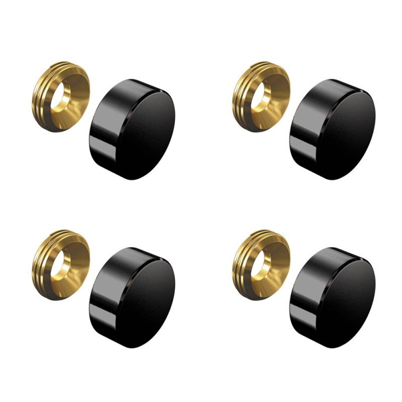 Set 4 Cache vis noir 13 mm