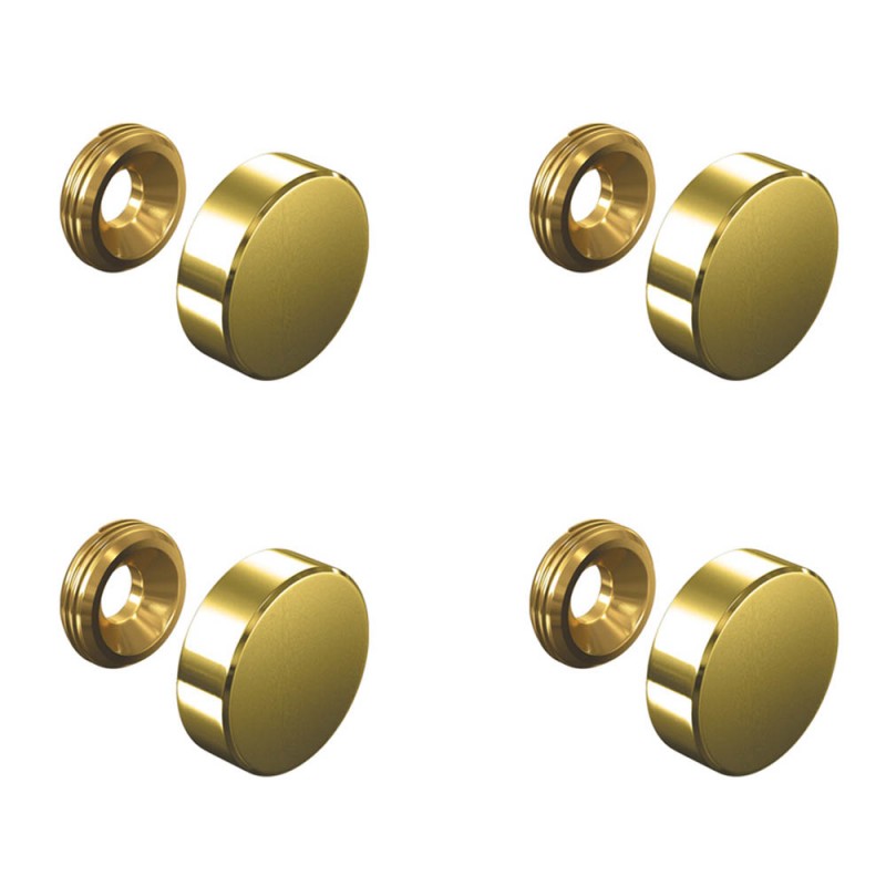 Set de 4 cache vis doré 18 mm Set de 4 cache vis doré 18 mm