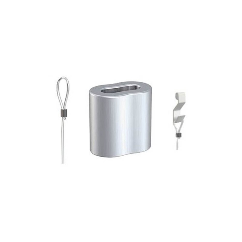 AzureRay Lot De 25 Manchons Presse 8 Mm Aluminium Inox – Serre-Câble Pour Sandow, Bâche & Câble