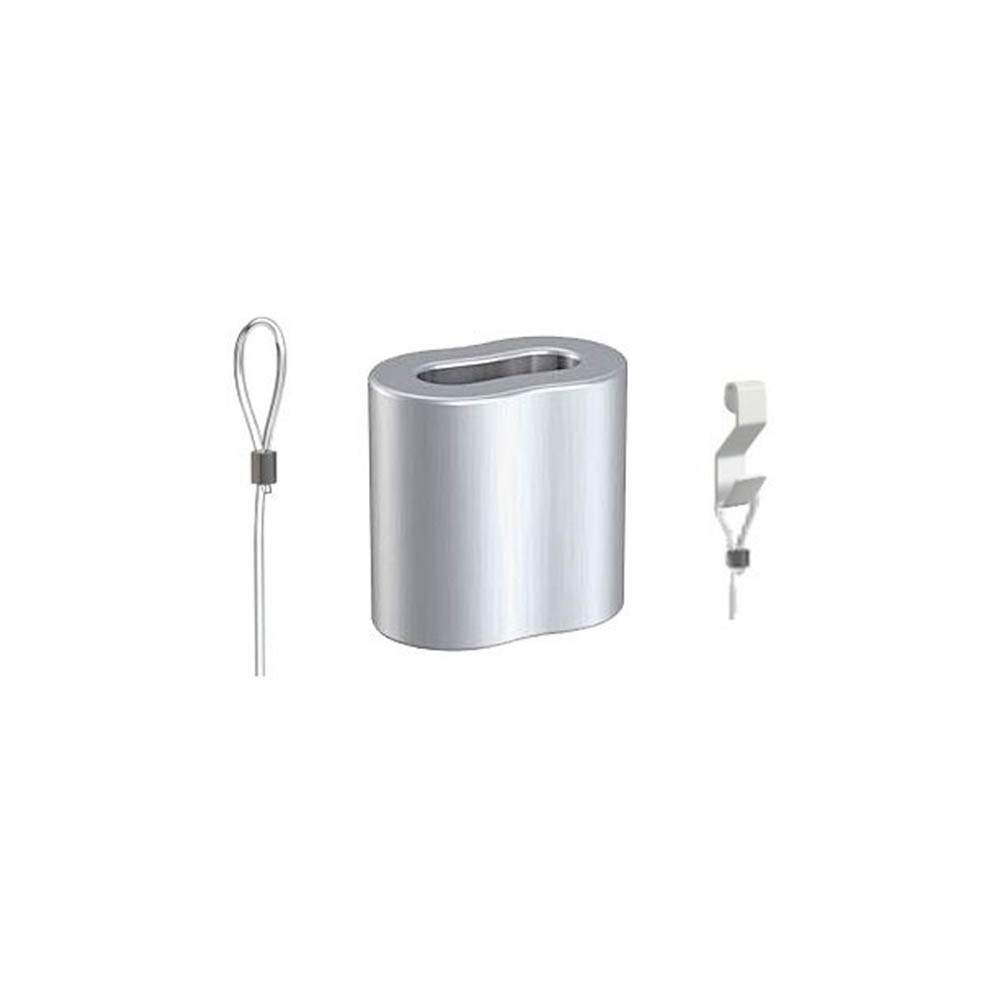 LOT DE 10 Manchon aluminium Ø câble max 6mm Longueur 21mm LOT DE 10 Manchon aluminium Ø câble max 6mm Longueur 21mm