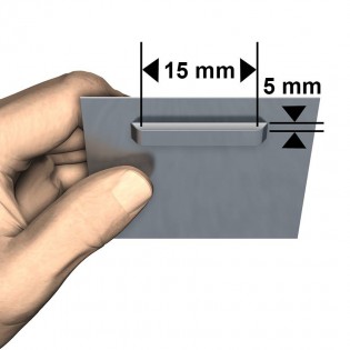 Attache en plastique autocollante 32 mm vendue à l'unité - accrochage  dibond / plexi / alu Artiteq