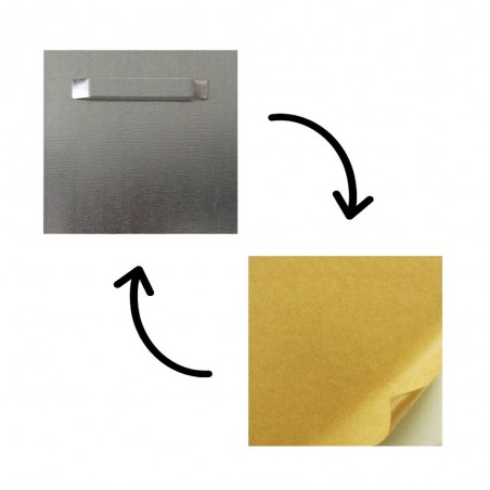 Boite de 2 attaches adhésives pour Dibond et miroir 70 x 70 mm : max 2 kg