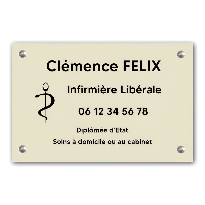 Plaque professionnelle personnalisée avec logo pour infirmière libérale - Plaque PVC - Format 30 cm x 20 cm Plaque professionnelle personnalisée avec logo pour infirmière libérale - Plaque PVC - Format 30 cm x 20 cm