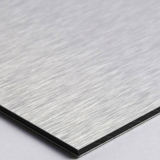 Pictogramme panneau signalétique format 20 cm x 20 cm en Dibond Aluminium brossé - Modèle Distanciation sociale 1 mètre