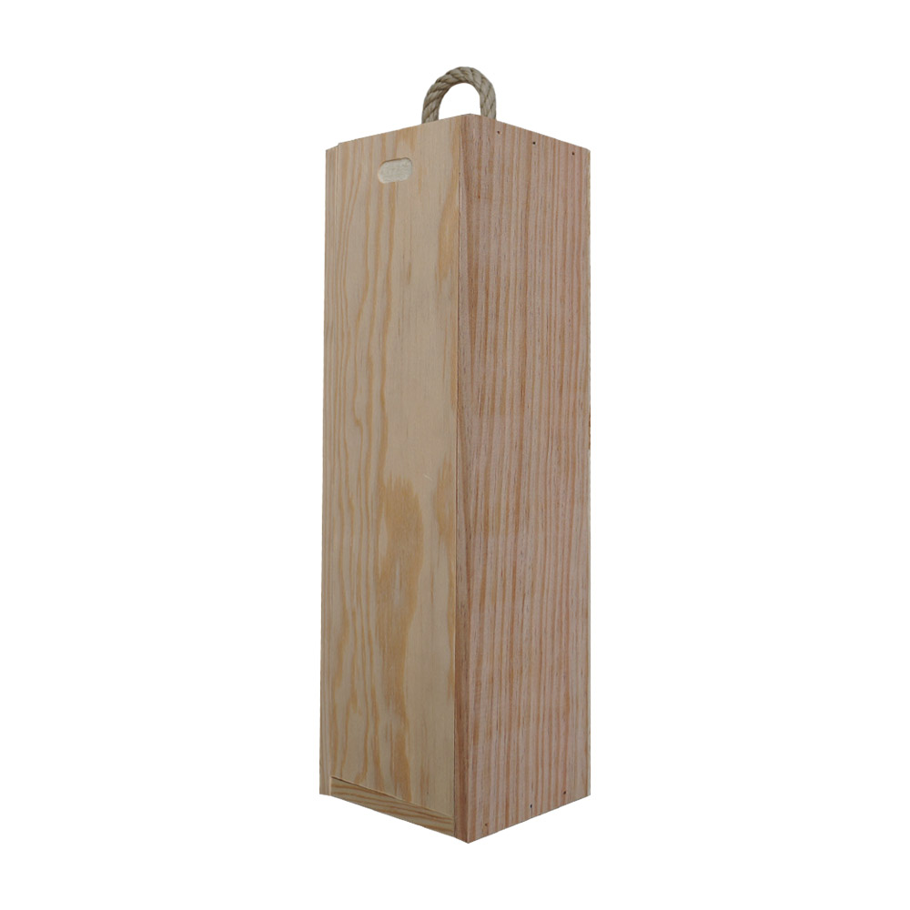 Caisse à vin en bois personnalisable - Cadeau personnalisé modèle Badaboom rouge