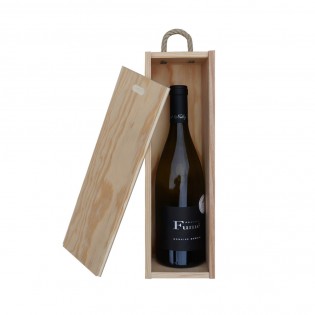 Cadeau personnalisé caisse bouteille vin en bois modèle Papa Super Héros - Superman