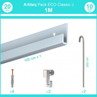 Kit pour cimaise CE 328 : accroche 2 tableaux, fixation murale