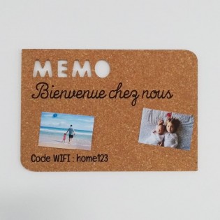 Memo board en liège personnalisable pour décoration entrée maison salon cuisine - Pense-bête à personnaliser