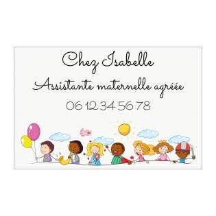 Plaque Assistante maternelle agréée personnalisée - Plaque rue Nounou pour boite aux lettres format 12 x 8 cm - Modèle Tribu