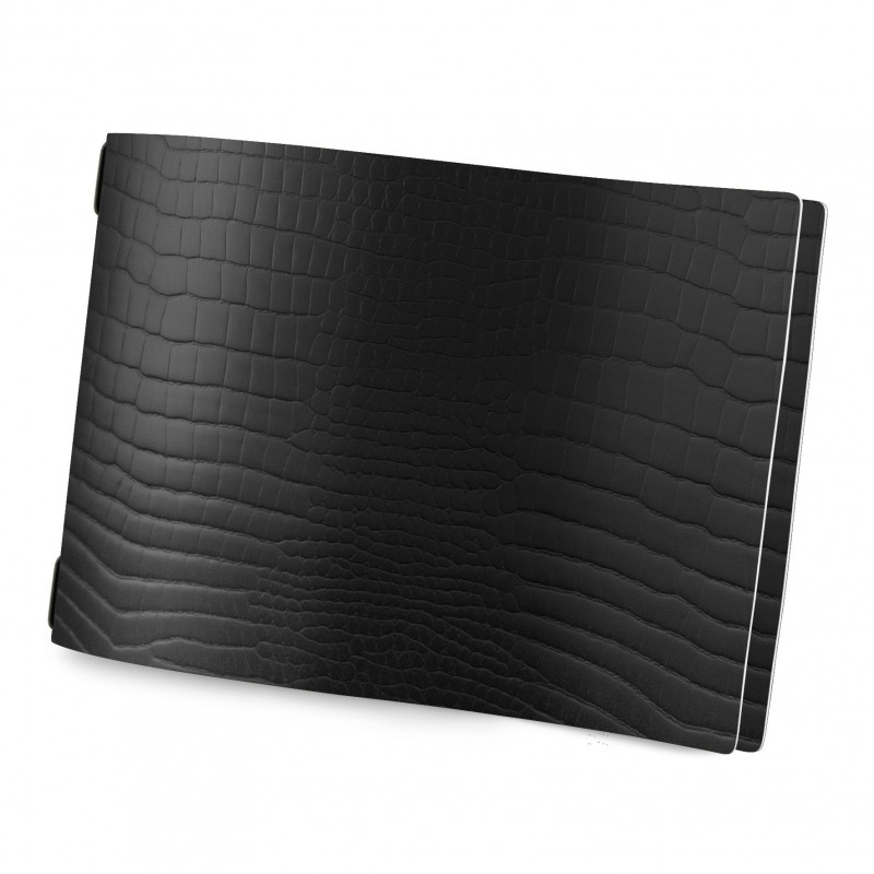 Protège menu A4 HORIZONTAL Fashion noir aspect crocodile Protège menu A4 HORIZONTAL Fashion noir aspect crocodile