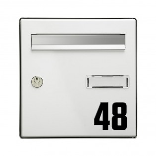 Chiffre adhésif numéro de rue pour boite aux lettres - Hauteur 5 cm - Modèle CAPTAIN