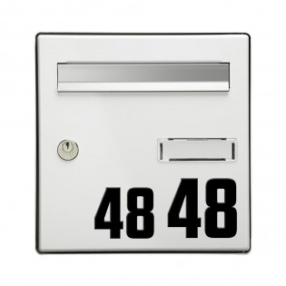 Chiffre adhésif numéro de rue pour boite aux lettres - Hauteur 5 cm - Modèle CAPTAIN