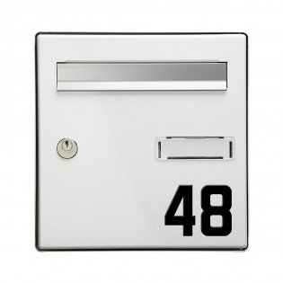 Chiffre adhésif numéro de rue pour boite aux lettres - Hauteur 5 cm - Modèle GRATIS