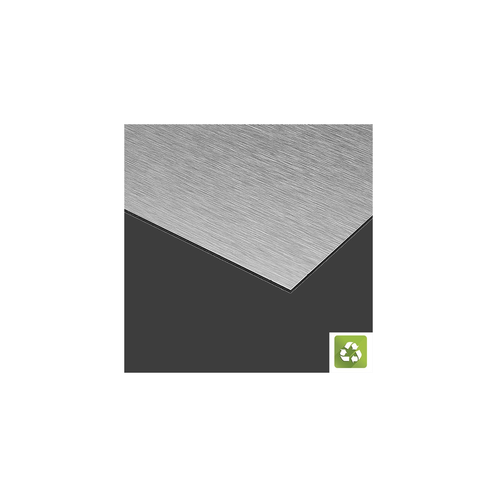 GLOSSY BRUSHED ALU DIBOND plate - Format 20 x 20 cm