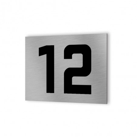 Numéro de rue personnalisé / Numéro de maison personnalisable - Plaque Aluminium Dibond adhésif 3M - Signalétique maison extérie