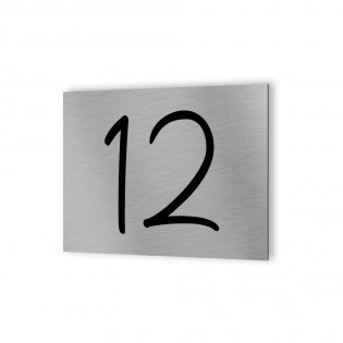 Numéro de rue personnalisé / Numéro de maison personnalisable - Plaque Aluminium Dibond adhésif 3M - Signalétique maison extérie