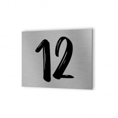Personalized street number / Customizable house number - 3M adhesive Aluminum Dibond plaque - Exterior house signage