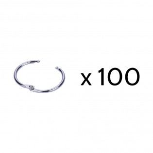 Lot 100 anneaux brisés anneaux de jonction en métal - Diamètre 38 mm - Suspension signalétique