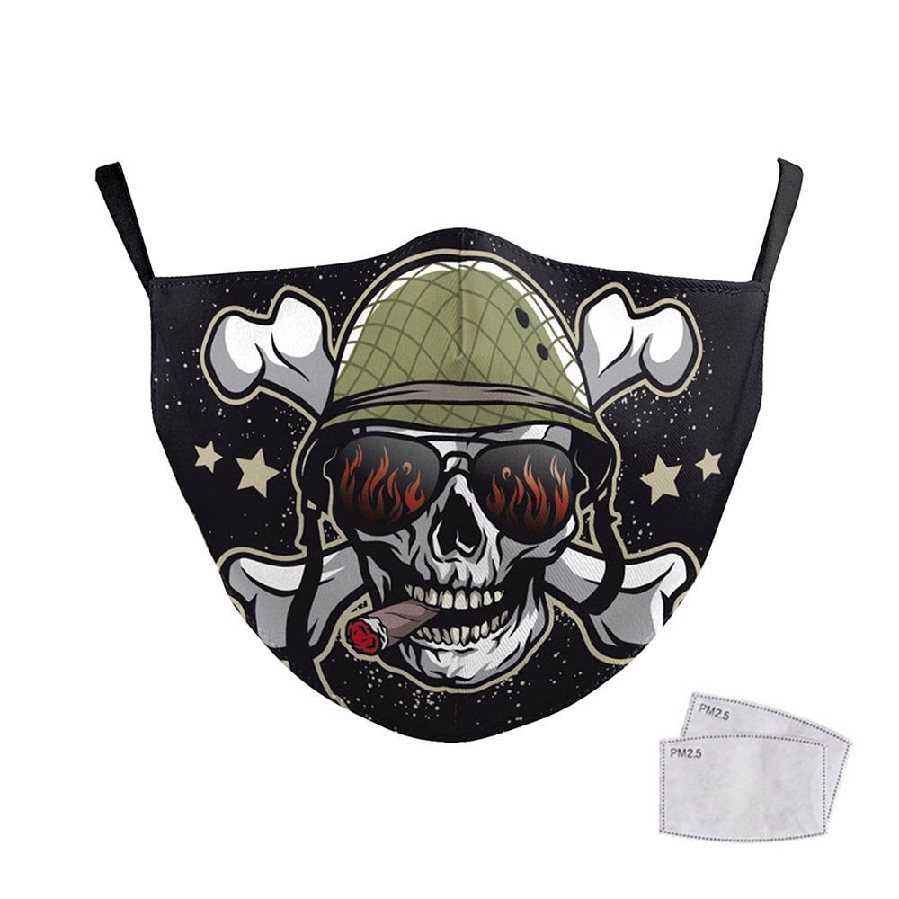 Masque de protection fantaisie costume Halloween pour Adulte - Modèle Tête de mort Soldat