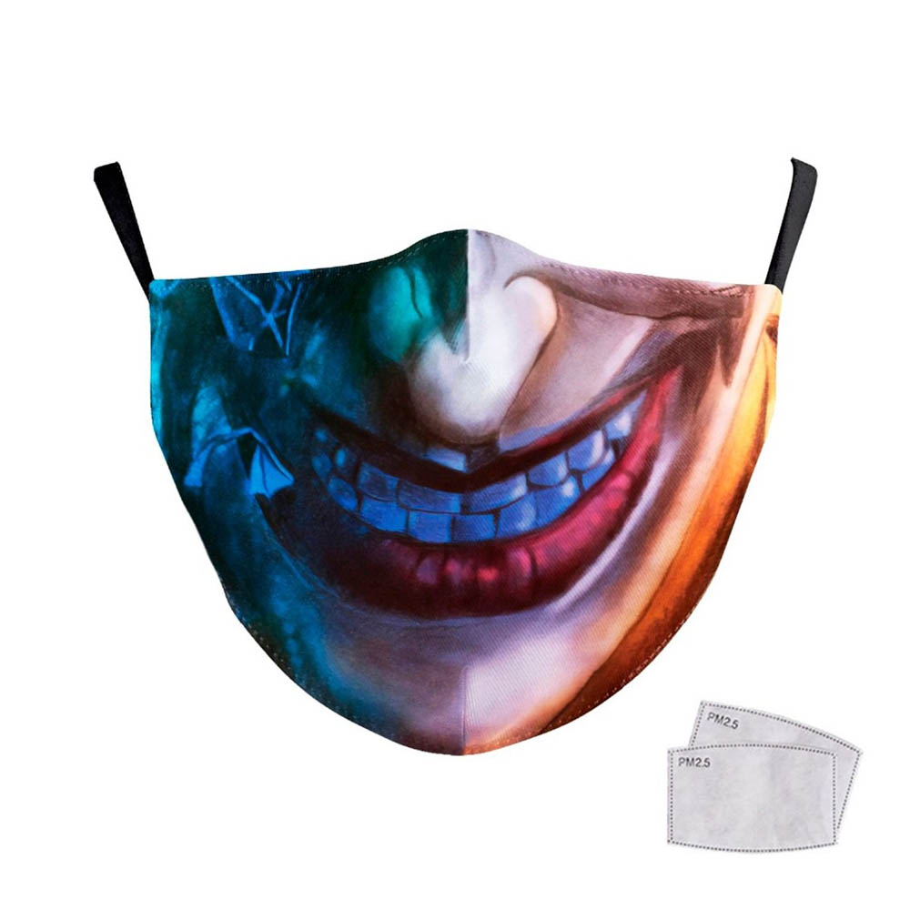Masque de protection lavable costume Halloween soirée déguisée cosplay Adulte - Modèle Joker Batman 2