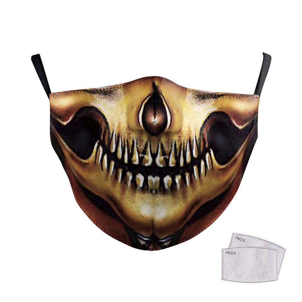 Masque de protection lavable costume Halloween soirée déguisée cosplay Adulte - Modèle Squelette 2