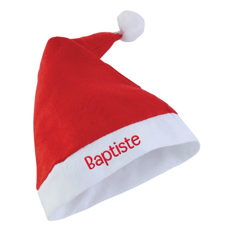 Bonnet Noël chapeau Père Noël adulte personnalisable avec un prénom - Cadeau Noël original 