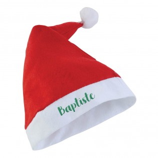 Bonnet Noël chapeau Père Noël adulte personnalisable avec un prénom - Cadeau Noël original 