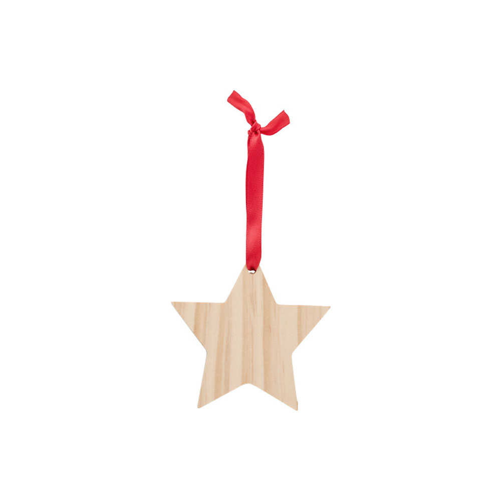 Décoration de Noël personnalisée avec un prénom - Forme ETOILE - Cadeau Noël décoration sapin de Noël en bois