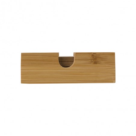 Lot de 4 dessous de verres bambou à personnaliser sur 2 lignes - Gravure laser - Cadeau Noël anniversaire départ en retraite