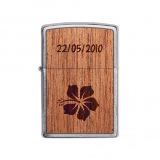 Briquet tempête ZIPPO personnalisé par gravure | Modèle Fleur