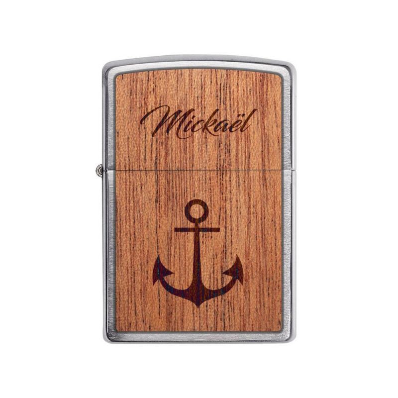 Briquet tempête ZIPPO personnalisé par gravure | Modèle Ancre Briquet tempête ZIPPO personnalisé par gravure | Modèle Ancre