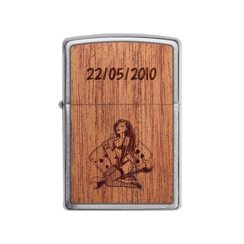 ZIPPO storm lighter personalized by engraving | Pinup Model ZIPPO storm lighter personalized by engraving | Pinup Model