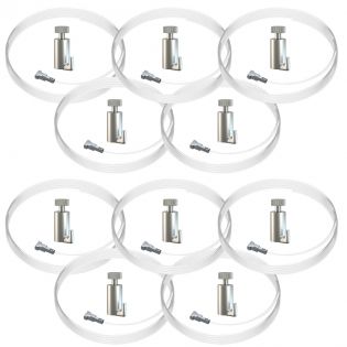 Lot de 10 kits de fixation câble perlon Twister et crochet autobloquant Classic : charge 15 kg - Artiteq