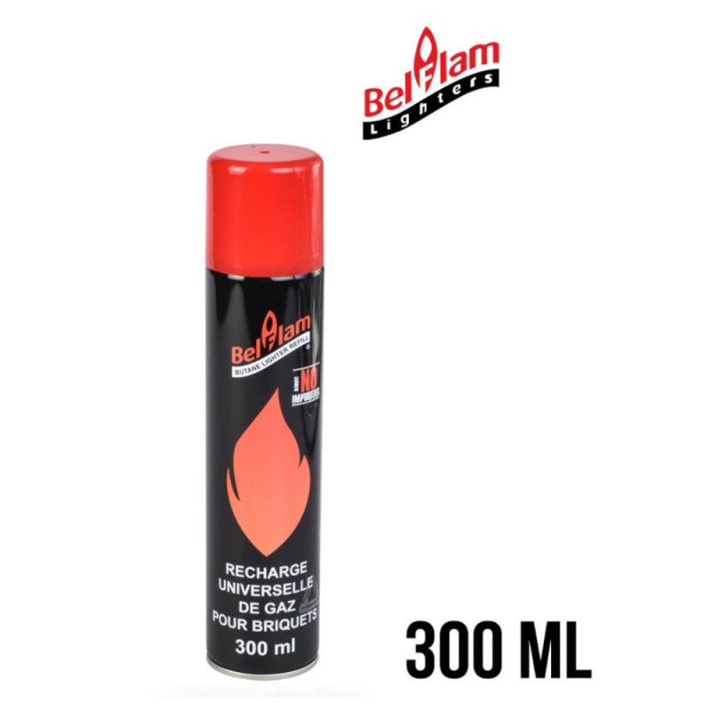 Recharge universelle pour briquets, chalumeau cuisine, vapo Bonbonne 300 ml gaz NO IMPURTIES